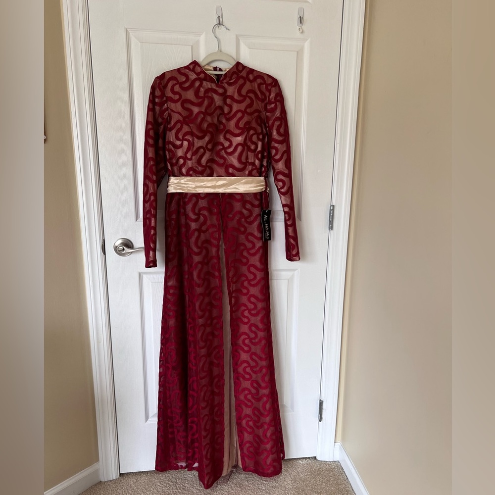 Maroon Red Modest Dress Size S/M